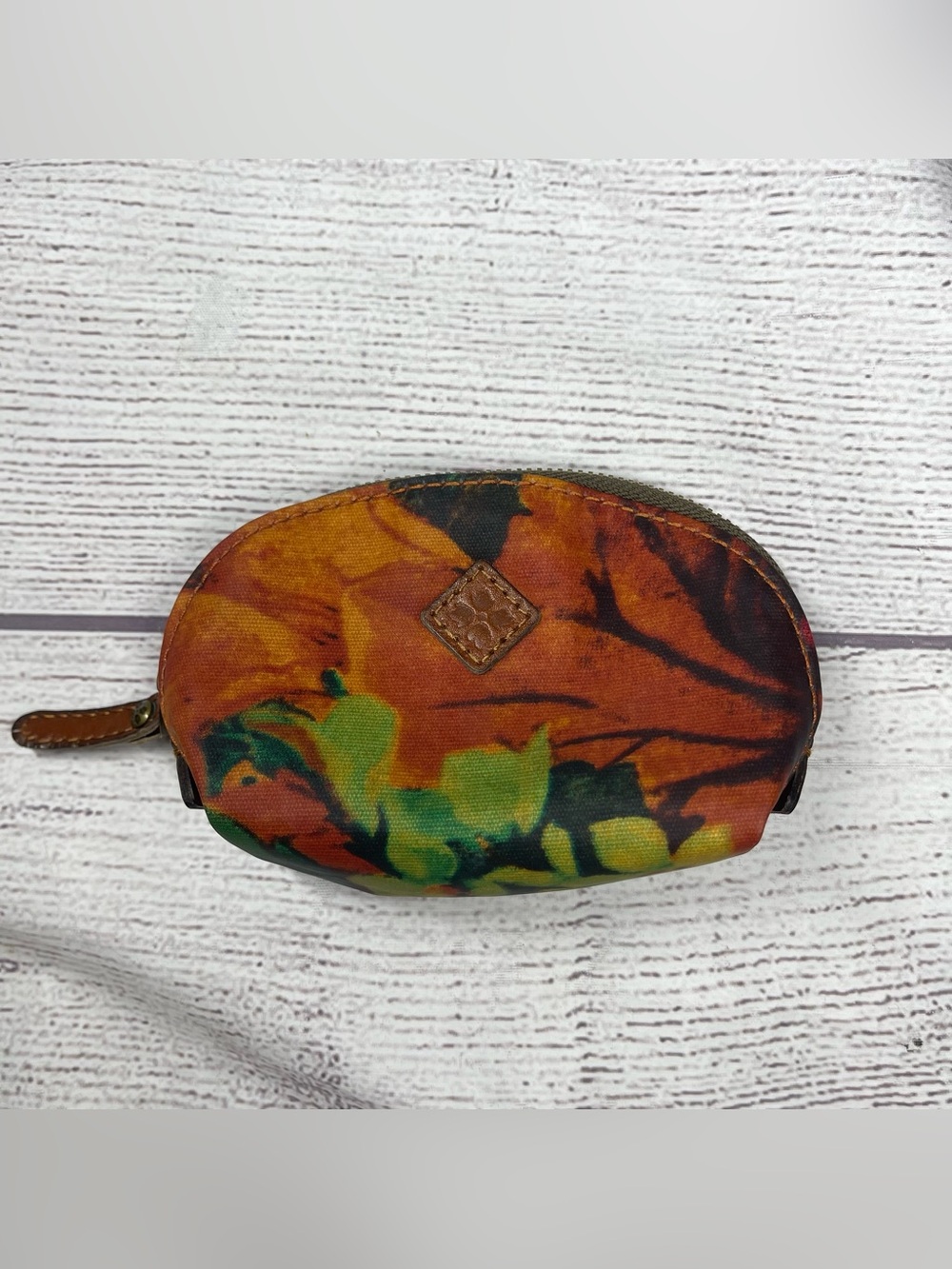 Patricia Nash Floral Print Rosalie Mini Coin Lipstick Cosmetic Purse